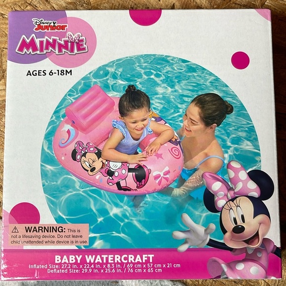 Disney Jr Minnie Mouse Baby Watercraft Float Seat Pool 6-18M - Picture 1 of 2